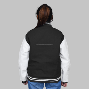 Chaqueta gris con letras chaqueta con letras personalizada chaqueta con letras de lana de cuero Varsity chaquetas Varsity personalizadas - Product Image 4