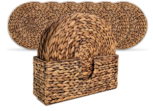 ชุดที่รองแก้วผักตบชวา6ชิ้นสไตล์โบฮีเมียนเป็นมิตรต่อสิ่งแวดล้อม - Product Image 4