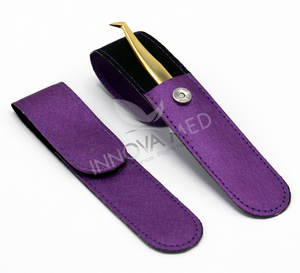 แหนบต่อขนตาแบบญี่ปุ่นแหนบสเตนเลสแบบปลายแหลมเพื่อการดูแลความงามคงทนโลโก้อย่างยั่งยืน - Product Image 4