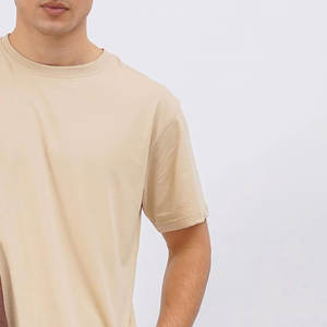 Superventas nueva manga corta color sólido 100% algodón hombres moda camisetas alta calidad al por mayor 100% algodón camisetas - Product Image 2