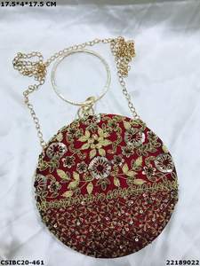 Bolso de Mano Tipo Clutch Étnico de Diseño Artesanal para Novia o Fiesta |   Bolso de Mano Tipo Clutch para Novia, Hecho a Mano, con Correa para Llevar al Hombro - Product Image 4