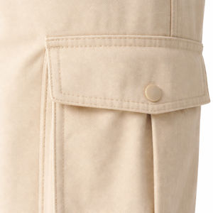 Pantalones Cargo Multibolsillos para Hombre, Cintura Elástica con Cordón, Pantalones Casuales Utilitarios, Mezcla de Algodón, Venta al Por Mayor OEM - Product Image 4