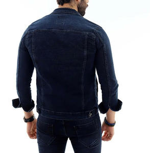 Winter Wears Thick Denim Coat Men's Denim Jacket Vintage Customized Logo Fabric Motorcycle Denim Jacket - Product Image 2