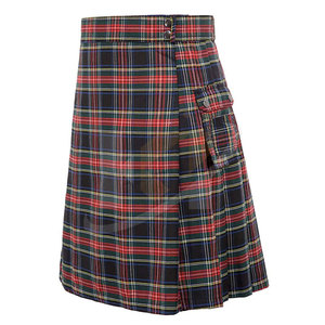 Tartan en kilt personnalisé grande taille pour hommes pour une utilisation décontractée coupe ample taille élastique vente en gros Tartan en kilt pour hommes - Product Image 3