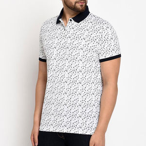 Polo à sublimation rabattue sur mesure Polo à manches courtes coupe ajustée de couleur unie pour hommes Service OEM - Product Image 4