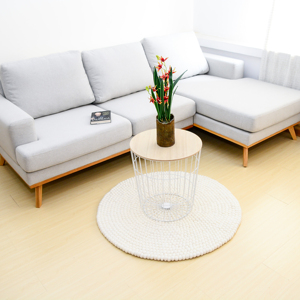 Juego de alfombrillas de bola de fieltro de lana de Nueva Zelanda 100%, alfombrillas de lana hechas a mano, alfombrillas de lana de Nueva Zelanda - Product Image 1