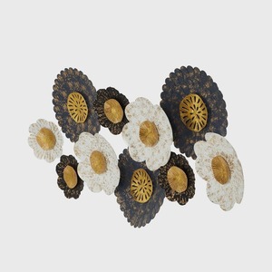 Panel de Arte de pared de Metal de hierro con diseño de flores colgante decorativo para el hogar al aire libre de lujo para uso Interior - Product Image 2