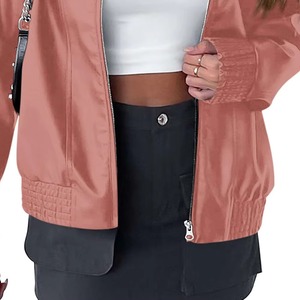 2025 nouveauté femmes veste en cuir Design Unique vêtements d'extérieur d'hiver coton remplissage imprimé fermeture éclair respirant - Product Image 3