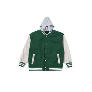 Streetwear Mode Oversize Loisirs Patch Personnalisé Broderie Manches En Cuir Collège Baseball Letterman Varsity Veste Pour Hommes - Product Image 6