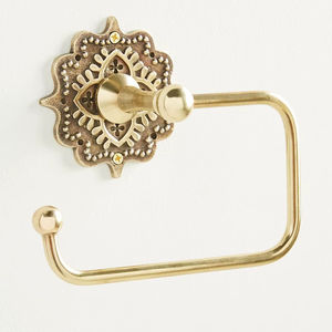 Stylish Metal Toilet Paper <b>Holder</b> With Detailed Craftsmanship Perfect For Classic Bathroom Decoration - Product Image 1