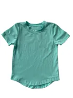 T-shirt à manches courtes en coton/fibre de bambou pour enfants, garçons et filles, impression sérigraphique, style hip-hop, haute qualité