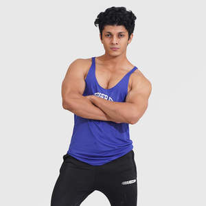 Débardeur de sport uni Hauts sans manches pour hommes Entraînement d'entraînement Gilet de sport en coton personnalisé Respirant Fabriqué au Pakistan - Product Image 3