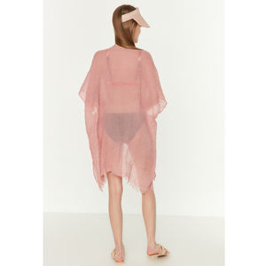 Bohemian Fringed <b>Beach</b> Pareo V-Neck <b>Linen</b>-Feel Swimwear <b>Cover</b>-<b>up</b> Sarong Summer Durable Cotton Feel Premium Hand-rolled Edges - Product Image 6