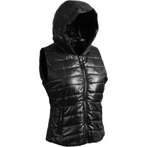 Moda mujer invierno abajo chaquetas alta calidad logotipo personalizado mujeres puffer chaleco con capucha - Product Image 1
