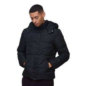 Chaqueta de Lona Estilo Urbano con Logotipo Personalizado, Color Sólido Vintage, para Hombre, Invierno, Relleno de Fibra de Poliéster - Product Image 1