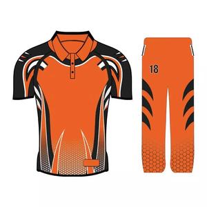 Ropa deportiva personalizada para hombres y adultos con etiqueta privada, kit de uniforme de críquet, camiseta, pantalón, antiarrugas, secado rápido, 100% poliéster para combinar - Product Image 1