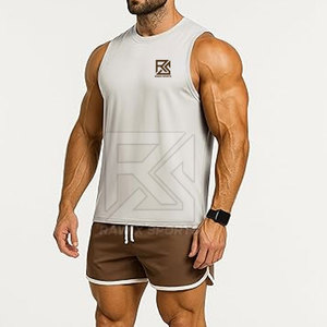 Camiseta sin mangas transpirable de secado rápido al por mayor Camiseta sin mangas de bajo precio Ropa de entrenamiento sin mangas Camiseta sin mangas para hombres - Product Image 3