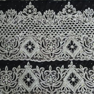 Rajgadhia exporte toutes les couleurs pour femmes 2-5 Yards perlé George Wrapper soie africaine tête pour adultes vêtements africains - Product Image 5