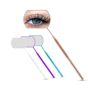 Espejo de Maquillaje Multifuncional de Acero Inoxidable con Forma de Corazón, Mango Largo Extraíble, Herramienta Sostenible para Pestañas - Product Image 4