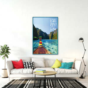 Póster de Diseño Moderno 'Reserva un Boleto y Simplemente Llévate el Pasaporte' para Pared - Product Image 3