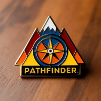 Pin Lapel Enamel Logam Pathfinder yang Dapat Dikustomisasi, Terlaris, Berlapis Emas/Perak, Desain Berkualitas Tinggi dan Tahan Lama untuk Klub