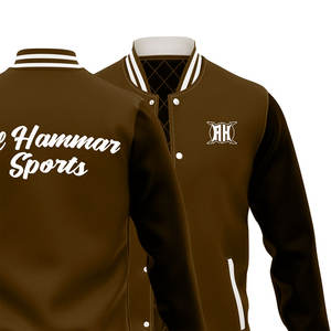 Chaqueta de béisbol de lana de secado rápido personalizable Unisex, bombardero universitario sostenible con diseño de Letterman para hombres y mujeres, temporada de primavera - Product Image 2