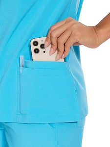 Personalizado de alta calidad de moda de las mujeres Scrub Suit Modern Fit Healthcare Uniforme para clínicas y hospitales - Product Image 3