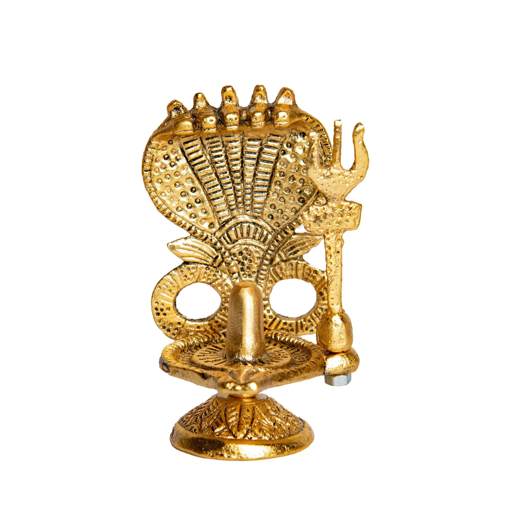 金属製のきらめくシヴァリンガム像インドの主シヴァアルミニウム彫刻家の装飾と寺院のためのヒンドゥー教の神の像-きらめく