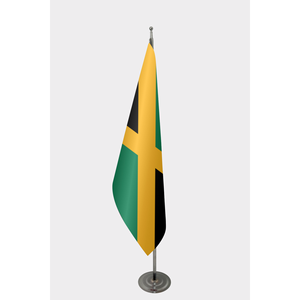 Custom <b>Flag</b> of Jamaica-3x5ft with Aluminum <b>Pole</b> & Digital Printing-Personalized Logo - Product Image 1