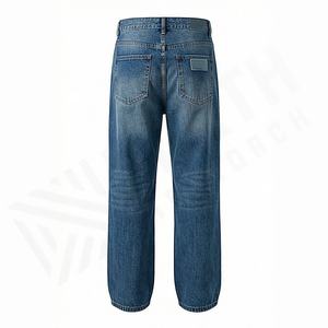 Pantalones Vaqueros de Mezclilla para Hombre 2025, Pantalones Ajustados, Vaqueros Ajustados para Hombre, Venta al por Mayor de Fábrica, Transpirables, Rectos, Servicio OEM - Product Image 2