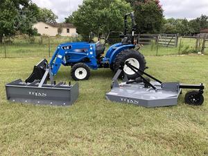 Tracteur compact bleu LS mini, fourre-tout avant et pelle arrière, pour travaux agricoles et aménagement paysager, fourni directement par l'usine - Product Image 3