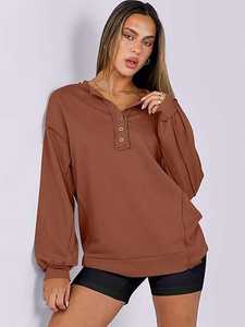 Sweat-shirt à capuche imprimé surdimensionné pour femmes, coupe ample, polaire doux, pull confortable, décontracté, manches longues, vêtements d'hiver - Product Image 3