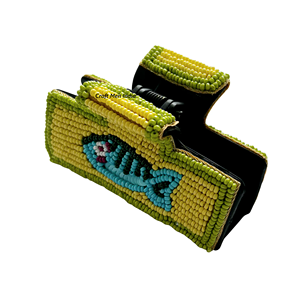 Barrettes à cheveux brodées de perles de haute qualité pour les occasions spéciales, barrette à cheveux personnalisée faite à la main pour femmes et filles - Product Image 2