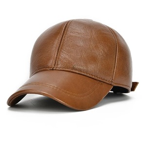 Gorra de béisbol ajustable de cuero de vaca genuino para hombre 2025 para Otoño Invierno deportes al aire libre sombrero hombres gorras de cuero de vaca Real - Product Image 1