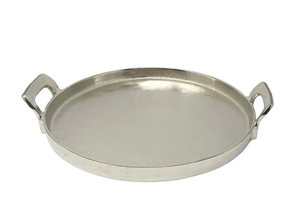 Plateau tressé enduit de poudre noire décor à la maison pièce maîtresse article métal plat rond plateaux Fruits salade plateau de service Style moderne - Product Image 5