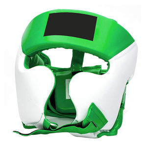 Protector de Cabeza de Cuero Vacuno Personalizado de Primera Calidad, Casco Protector Facial para Entrenamiento y Combate de MMA, Kickboxing, Karate, Taekwondo - Product Image 1