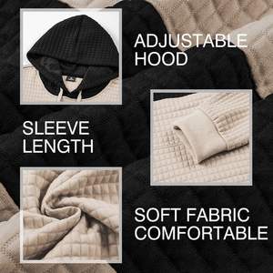 Pull à capuche graphique à manches longues décontracté pour hommes Sweatshirts à blocs de couleurs Poches Col à capuche à motif solide - Product Image 6