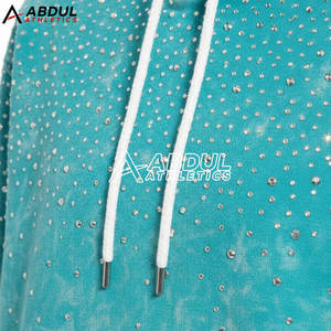 Sweat-shirts pour hommes à l'aspect vintage, lavage à l'acide, avec strass, style streetwear, sweat-shirts à paillettes - Product Image 6