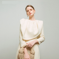 Jame Robe longue facile à porter anti-rides respirante élégante 40% laine 31 pièces emballées dans un carton fabricant du Vietnam