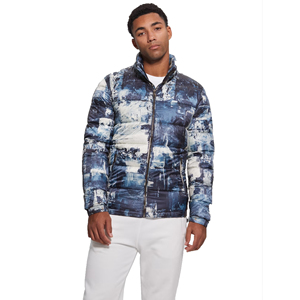 2025 Best Quality Stand Collar Puffer <b>Jacket</b> for <b>Men</b> Trending Bubble Style Winter <b>Jacket</b> Made of <b>Thin</b> Canvas - Product Image 1