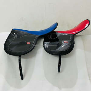 Sillín razonable al mejor precio Sillín de ejercicio para caballos, nuevo, supersuave, aspecto de cuero, material sintético, material muy brillante - Product Image 1