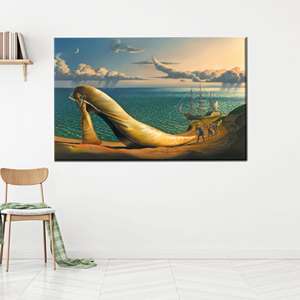 Impression sur toile d'art abstrait et surréaliste, décoration de bureau moderne, cadeau unique, 1P:Gallery Wrapped - Product Image 1