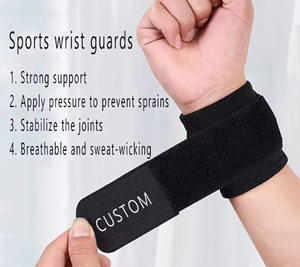 Attelle de poignet réglable légère en néoprène avec fermeture auto-agrippante – Protection professionnelle unisexe pour l'entraînement musculaire - Product Image 4