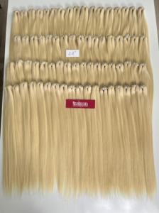 Extensiones de Cabello Humano Liso Rubio 613 de Doble Trama, 100% Alineadas con la Cutícula, Cabello Vietnamita Virgen Sin Procesar - Product Image 4