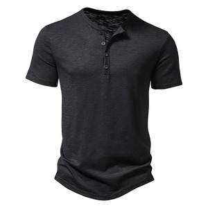Autumn <b>Henley</b> Collar T Shirt <b>Men</b> Casual Solid Color <b>Long</b> <b>Sleeve</b> T Shirt for <b>Men</b> High Quality 100% Cotton Fashion <b>Mens</b> T Shirts - Product Image 4