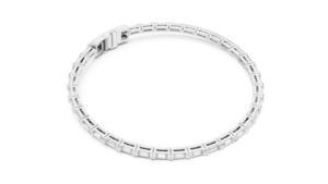 Pulsera de Tenis de Lujo para Mujer, Plata VDS 925, Joyería Fina, Diamantes con Corte Baguette, Certificado IGI, Cultivados en Laboratorio, CVD, Engaste de Bisel - Product Image 2