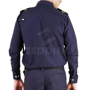 Tenue de travail de sécurité bleu clair 2025, uniforme de garde, chemise et pantalon pour hommes, matière polyester/coton, haute qualité, toutes saisons, OEM personnalisé - Product Image 4