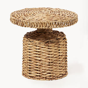 Mesa auxiliar de estilo moderno de jacinto de agua, precio más económico, mesas laterales tejidas a mano para decoración de habitaciones - Product Image 6