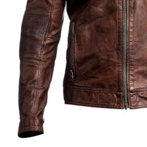 Nuevo diseño de moda chaquetas de cuero sueltas parches de tela de lana Letterman College Bomber chaqueta de béisbol hombres - Product Image 6