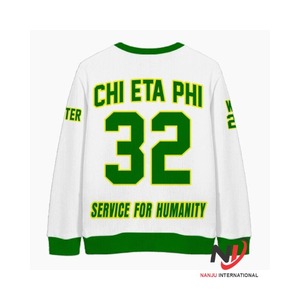 Cárdigan Clásico Elegante con Cuello en V y Bordado Frontal de la Hermandad Chi Eta Phi para Mujer, Anti-Pilling |   Cárdigan Personalizado 100% Algodón - Product Image 2